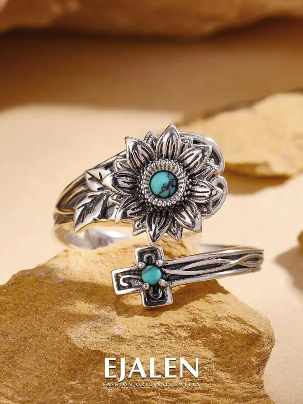 Vintage Boho Abalone Dragonfly Spoon Ring - S925 Sterling Silver Floral Wrap